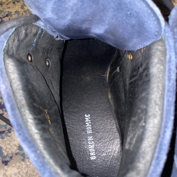 Broken Homme Weber Blue Suede Boot Mens US Size 11 - Picture 6 of 9